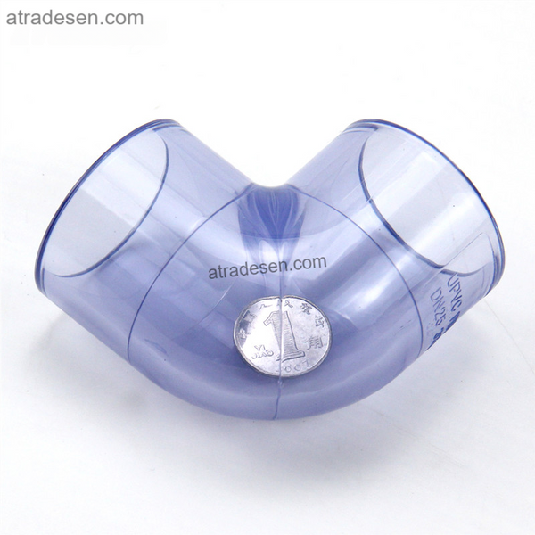 Heavy-Duty Clear UPVC 90° Elbow (90-160mm) | Industrial Transparent Plumbing Joint | Chemical Resistant Pipe Connector