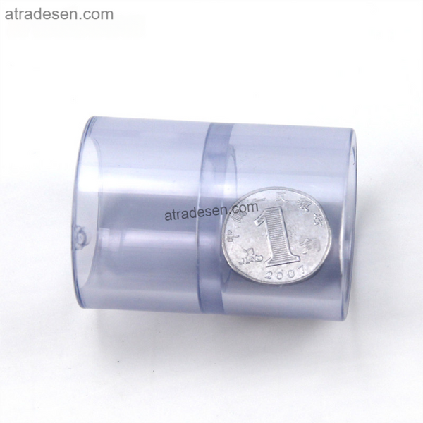 Heavy-Duty Clear UPVC Straight Coupling (90-160mm) | Industrial Transparent Plumbing Joint | Chemical Resistant Pipe Connector