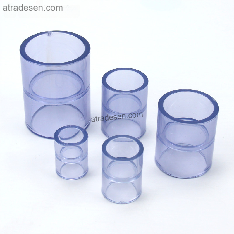 Heavy-Duty Clear UPVC Straight Coupling (90-160mm) | Industrial Transparent Plumbing Joint | Chemical Resistant Pipe Connector