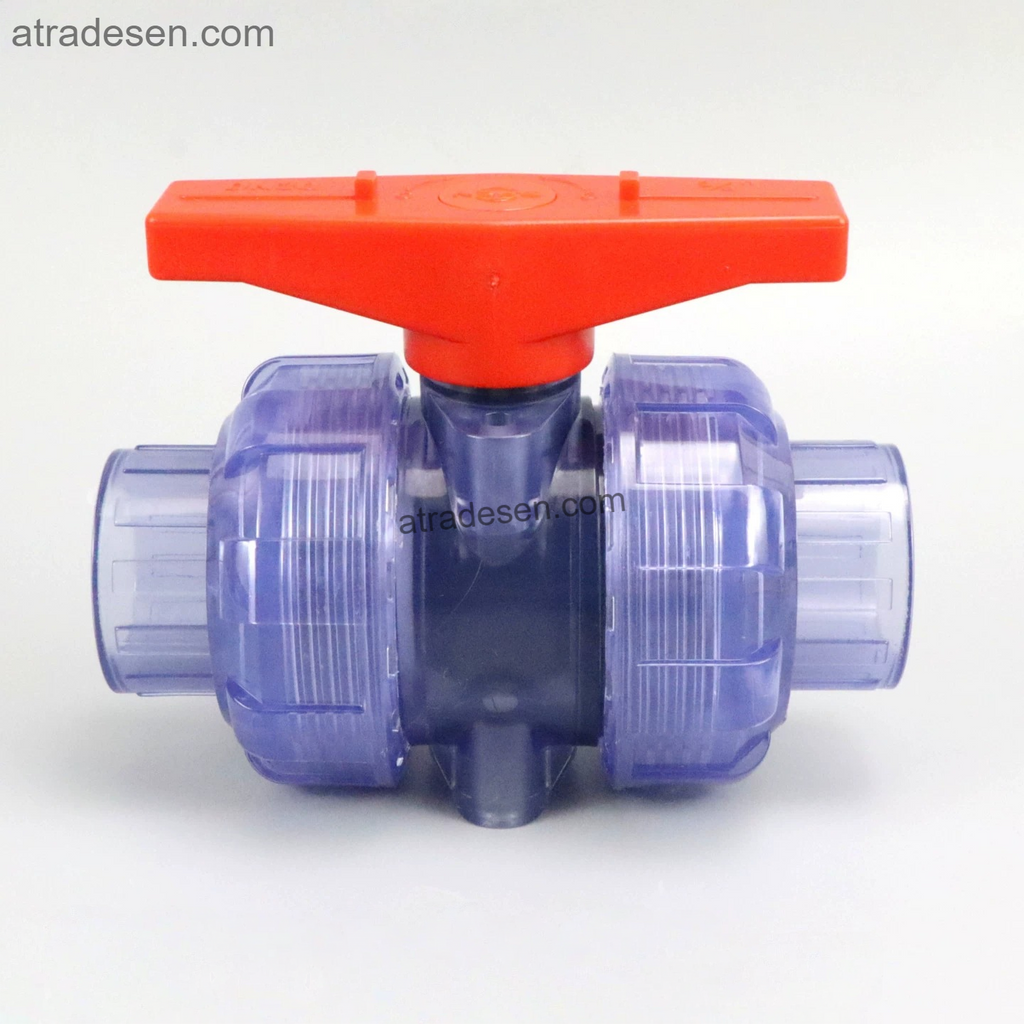 Heavy-Duty Clear UPVC True Union Ball Valve (75-110mm) | Industrial Transparent Flow Control | Chemical Resistant
