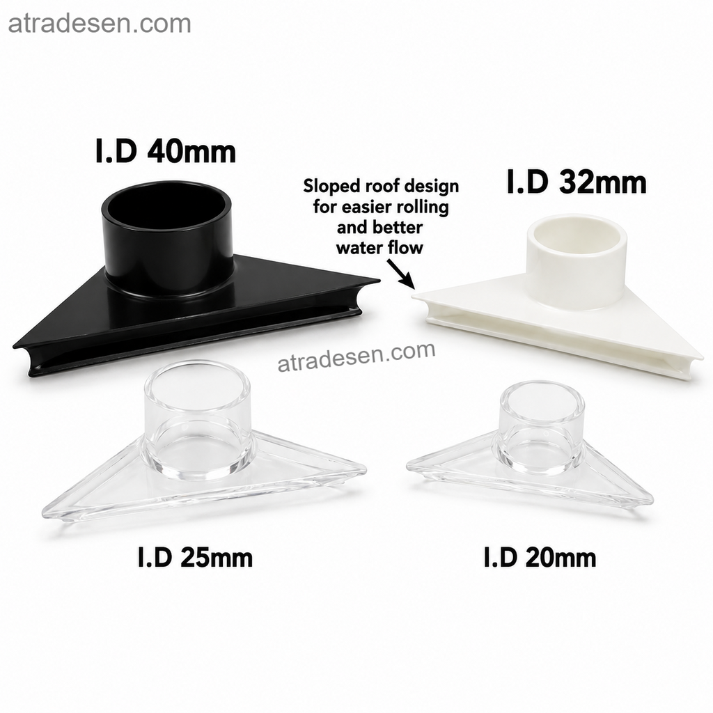 Premium Sloped Roof Corner Duckbill Nozzle (20-40mm) | Aquarium Bottom Wave Maker | High-Velocity Detritus Sweeper
