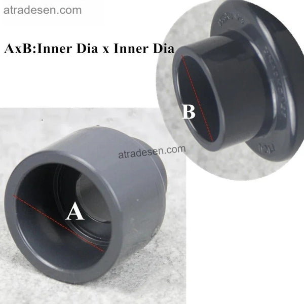 Premium Dark Grey UPVC Reducing Coupling (25mm-63mm) - Sanking Chemical Grade Reducer