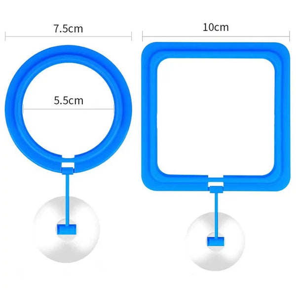 Premium Floating Aquarium Feeding Ring | Auto-Adjusting Fish Food Dispenser Station | Anti-Scatter Buoyant Feeder