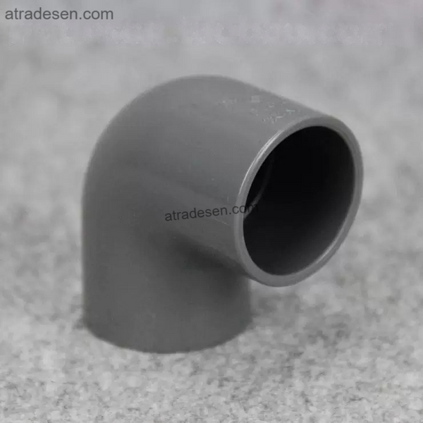 Premium Grey PVC 90-Degree Elbow (20mm-75mm) - Slip Pipe Fitting for Aquarium & DIY Corners