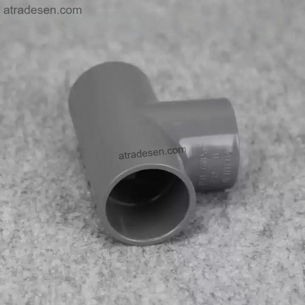 Premium Grey PVC Equal Tee Fitting (20mm-75mm) - 3-Way Pipe Connector for Aquarium, Hydroponics & DIY