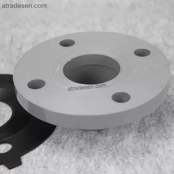 Heavy-Duty Grey PVC One-Piece Flange (90mm-315mm) - Industrial High Pressure Pipe Connector