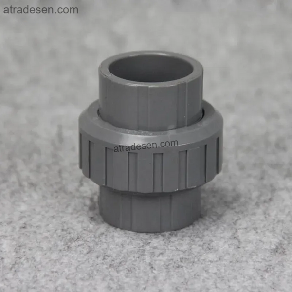 Premium Grey PVC Union Fitting (20mm-75mm) - Quick Disconnect Slip Connector for Aquarium & DIY