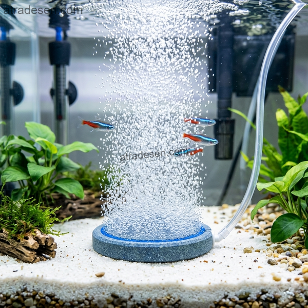 Premium High-Temperature Sintered Aquarium Air Stone - Reusable Oxygen Diffuser Disc & Dome