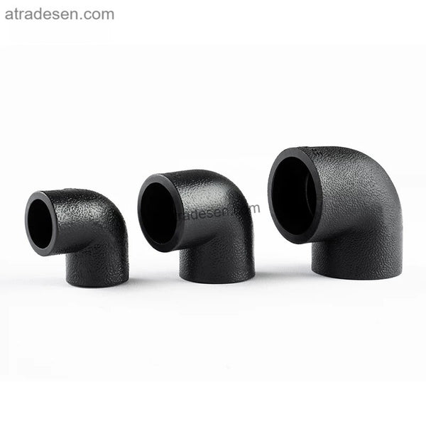 Premium Lesso Black PE 90-Degree Elbow (20mm-63mm) - Hot Melt Fusion Water Fitting