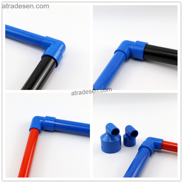 Premium Lesso Blue UPVC 90° Reducing Elbow (20-50mm)  Aquarium Plumbing Slip Fitting  Pipe Size Adapter Corner Joint