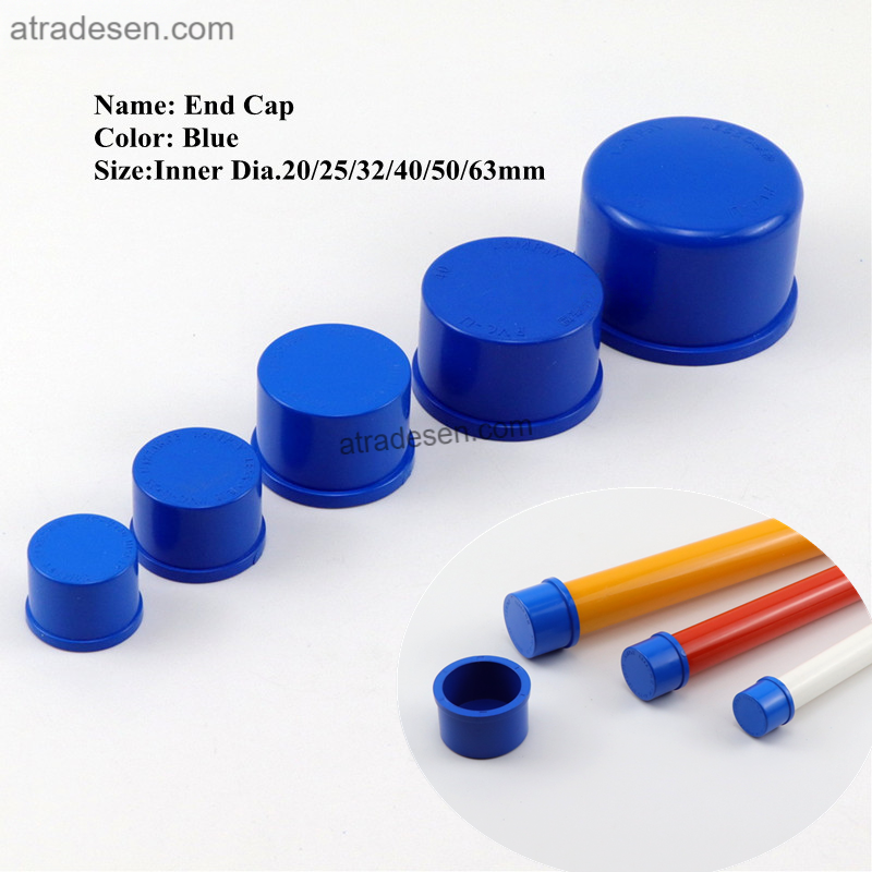Premium Lesso Blue UPVC End Cap (20-63mm) | Aquarium Plumbing Slip Plug Fitting | Pipe Sealer & Spray Bar Cap