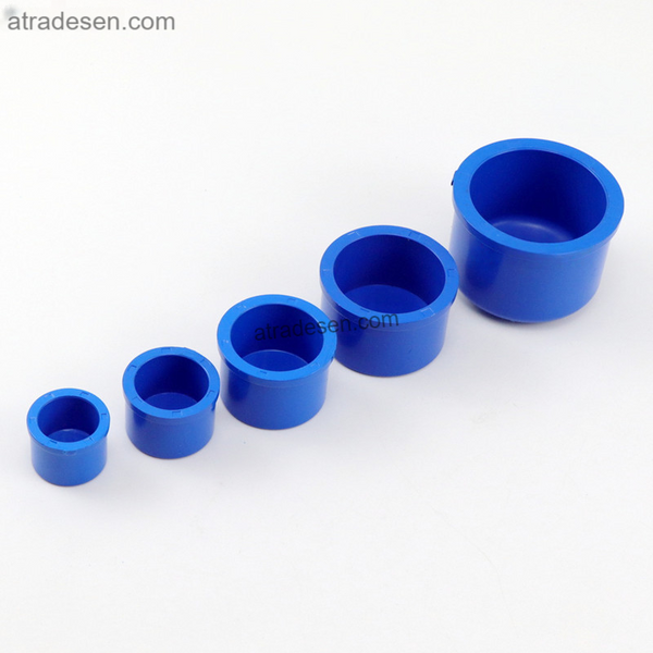 Premium Lesso Blue UPVC End Cap (20-63mm) | Aquarium Plumbing Slip Plug Fitting | Pipe Sealer & Spray Bar Cap