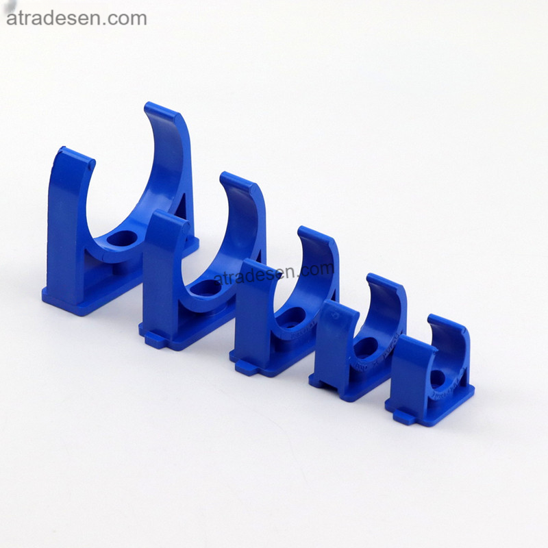 Premium Lesso Blue UPVC Pipe Clip (20-50mm) | Rigid Pipe Holder Bracket | Aquarium Plumbing Organizer & Dampener
