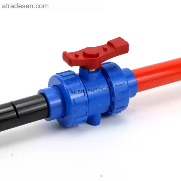Premium Lesso Blue UPVC True Union Ball Valve (20-63mm) | Double Disconnect Aquarium Flow Control | Rigid Pipe Plumbing