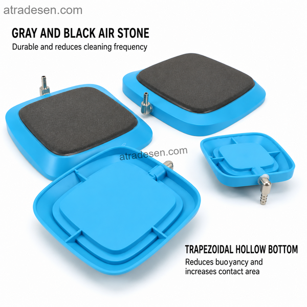 Premium Nano Micro-Bubble Air Diffuser Stone (50-120mm) | Aquarium Oxygen Aerator Plate | Includes FREE 2M Airline Hose