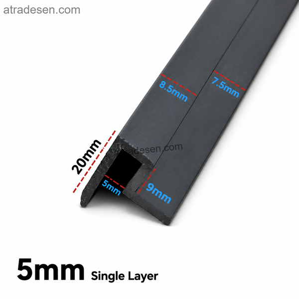 Premium PVC Single-Layer Aquarium Slider Edge Strip (6-10mm) | Fish Tank Glass Edge Trim & Lid Track | 1 Meter Length