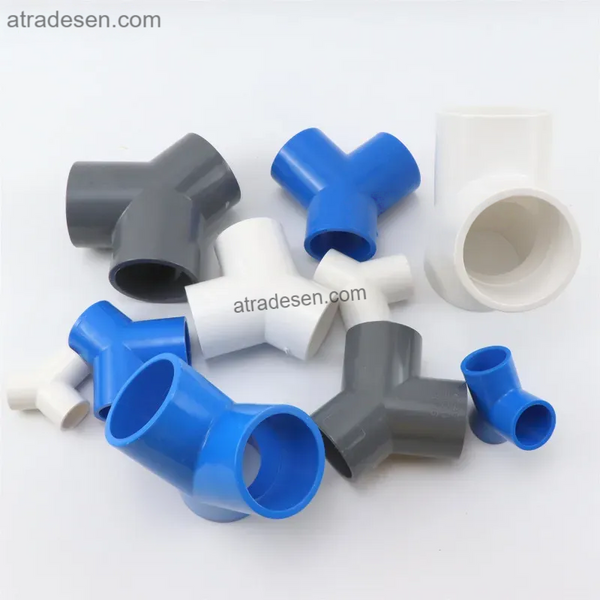 Premium PVC Y-Branch Tee (20mm-63mm) - Multi-Color Compact Wye Fitting