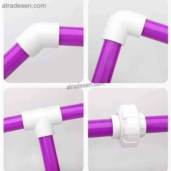 Premium Purple UPVC Pipe (20-50mm) | Rigid Plastic Water Tube for Aquarium Plumbing & DIY | Sold as Two 50cm Pieces