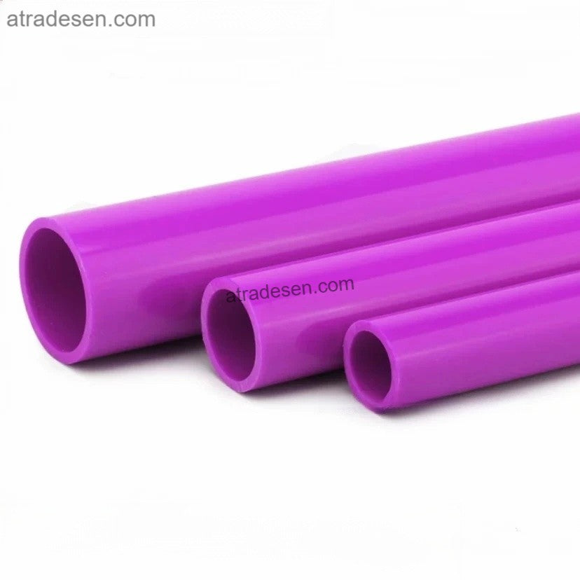 Premium Purple UPVC Pipe (20-50mm) | Rigid Plastic Water Tube for Aquarium Plumbing & DIY | Sold as Two 50cm Pieces