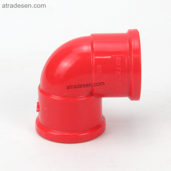 Premium Red UPVC 90° Elbow Joint (20-50mm) | Aquarium Plumbing Slip Fitting | Color-Coded Pipe Connector