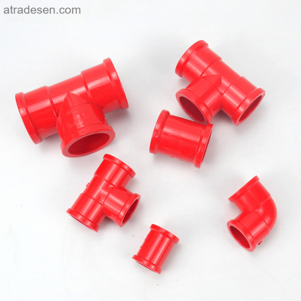 Premium Red UPVC Equal Tee Connector (20-50mm) | Aquarium Plumbing Slip Fitting | Color-Coded 3-Way Splitter Joint