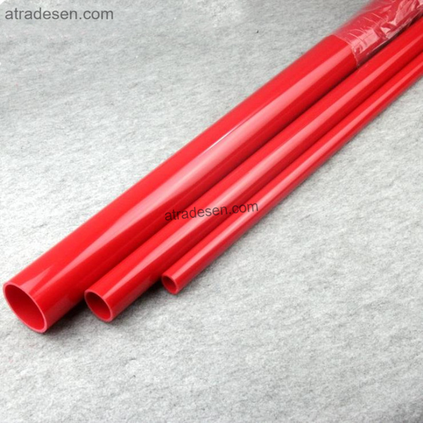 Premium Red UPVC Pipe (20-63mm) | Rigid Water Tube for Aquarium Drain Color-Coding | 1 Meter Set (Two 50cm Pieces)