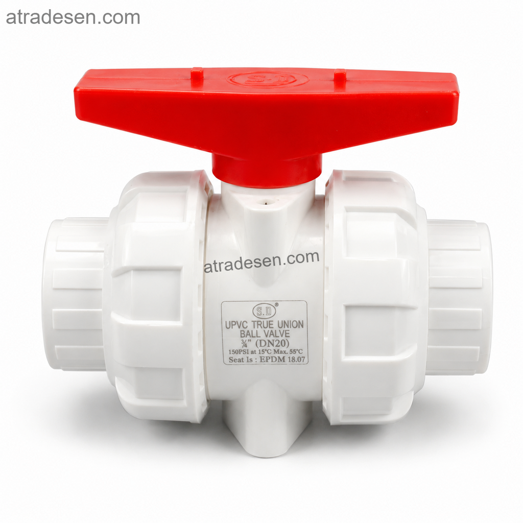Premium S.H White UPVC True Union Ball Valve (20-50mm) | Mountable Double Disconnect Flow Control | Aquarium Slip Joint