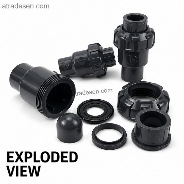 Heavy-Duty SH UPVC Ball Check Valve (75-110mm) | 150 PSI Industrial Non-Return Valve | Chemical Resistant