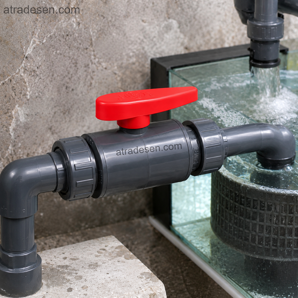 Heavy-Duty SanKing UPVC Ball Valve (75-110mm) | Industrial Grey-Black Flow Control Slip Valve | Chemical Resistant