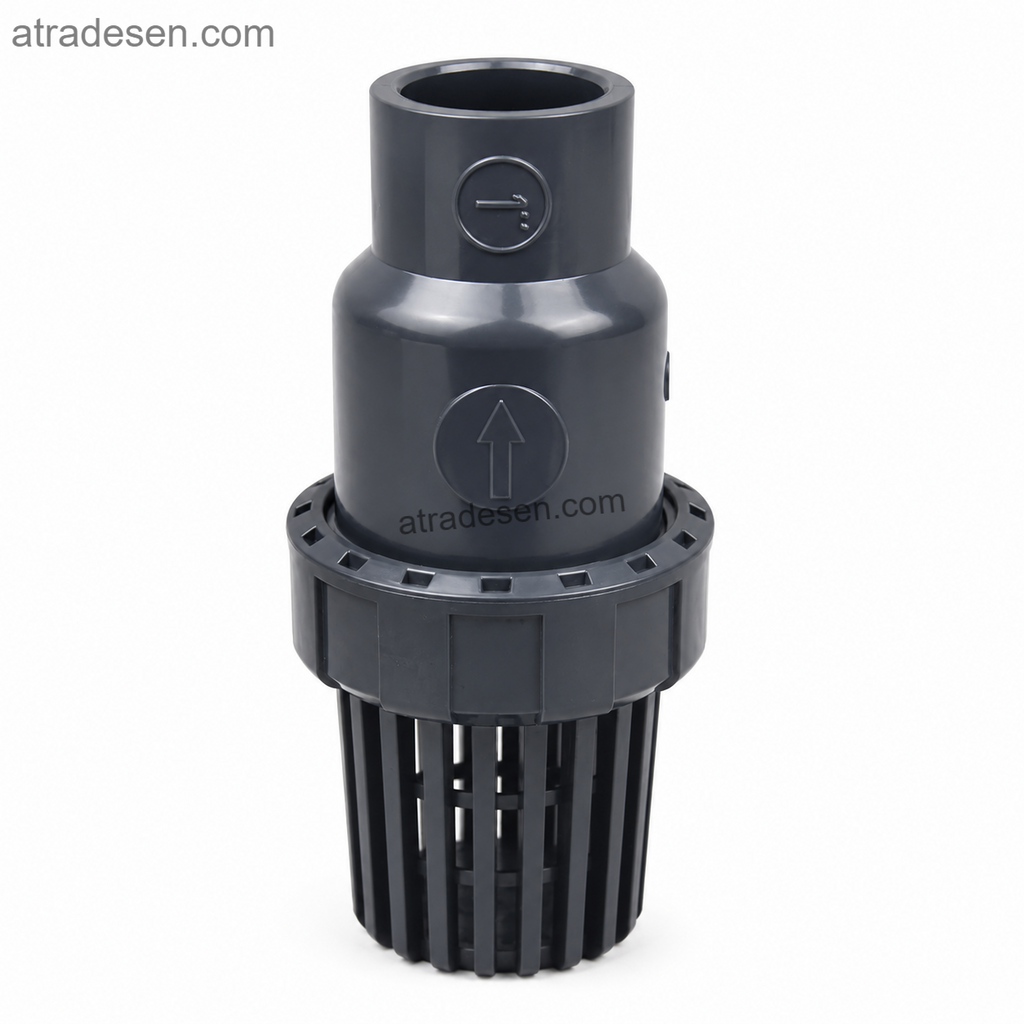 Heavy-Duty SanKing UPVC Foot Valve (75-110mm) | Industrial Pump Intake Strainer | Flapper Bottom Check Valve