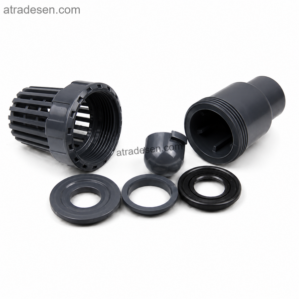 Heavy-Duty SanKing UPVC Foot Valve (75-110mm) | Industrial Pump Intake Strainer | Flapper Bottom Check Valve