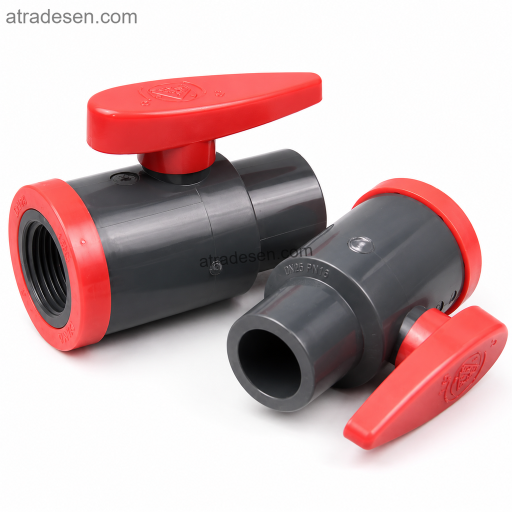 Premium SanKing UPVC Hybrid Ball Valve (1/2" - 1") | Female FPT Thread to Slip Socket Flow Control | Aquarium Plumbing