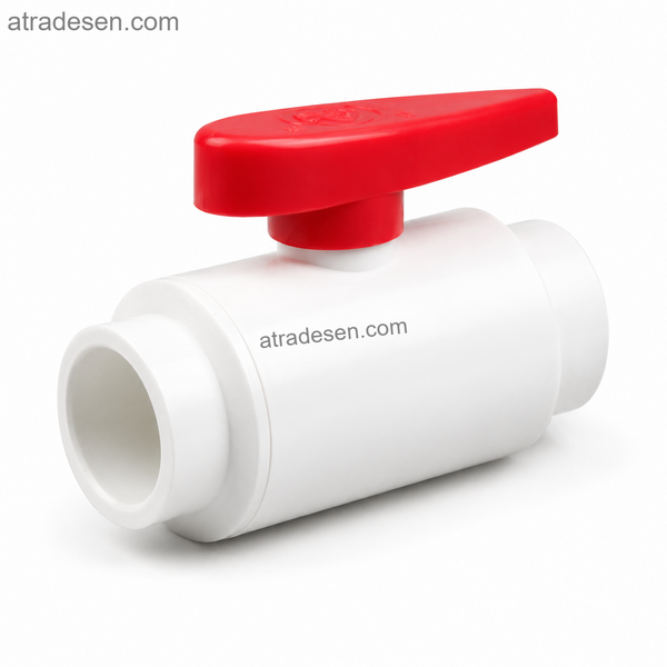 Premium SanKing White UPVC Ball Valve (20-63mm) | Compact Aquarium Flow Control Slip Valve | Clean White Plumbing