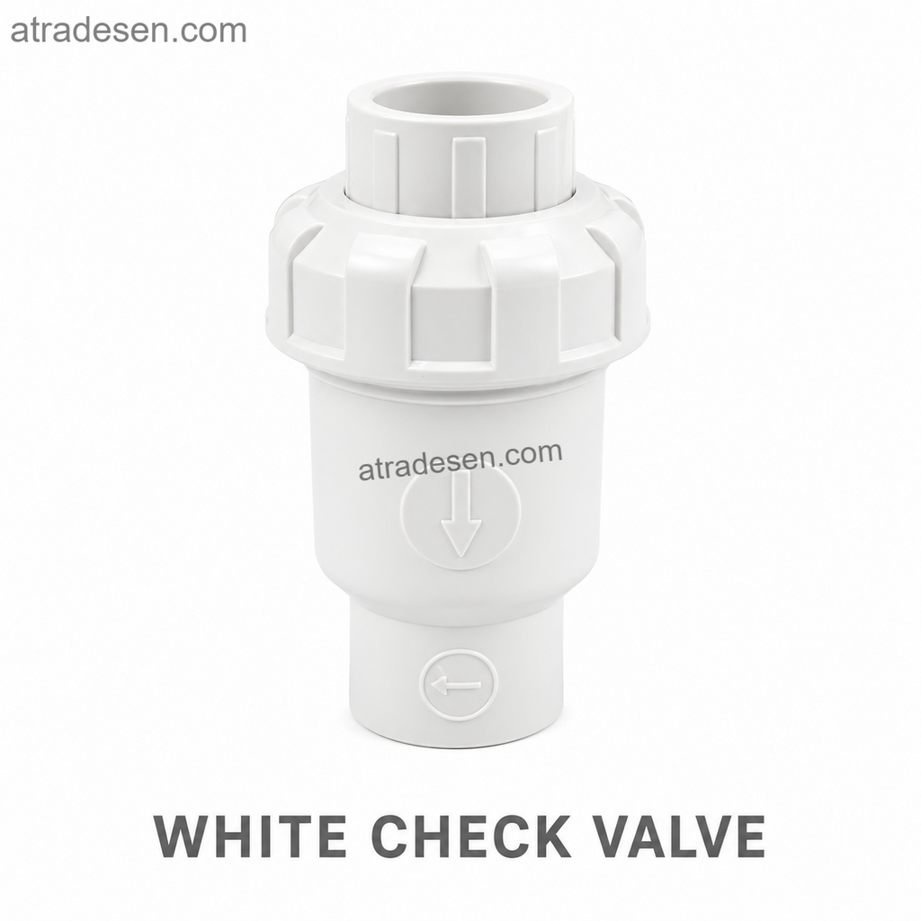 Premium SanKing White UPVC Flapper Check Valve (20-32mm) | Horizontal & Vertical Mount Non-Return Valve | Clean Plumbing