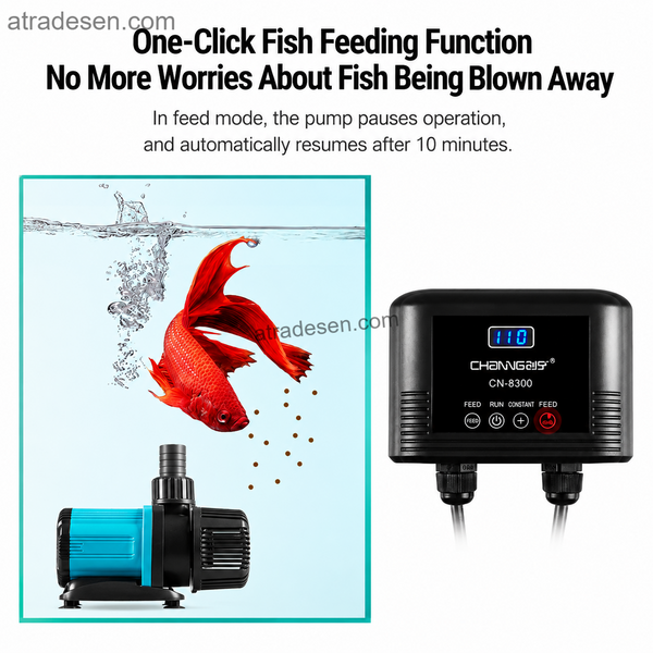 Premium Sine Wave Variable Frequency Water Pump (13W-150W) | Smart Quiet Amphibious Return Pump | Submersible & Inline