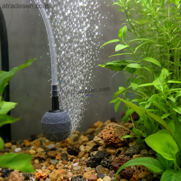 Premium Sintered Aquarium Air Stone Diffuser | Micro-Bubble Aerator for Small Air Pumps (Fits 4mm I.D. Tubing)