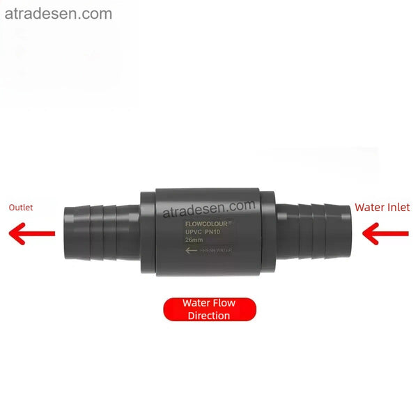 Premium Spring-Loaded Soft Pipe Check Valve (12-25mm) | Barbed Non-Return Valve for Aquarium Hose | Horizontal & Vertical Use