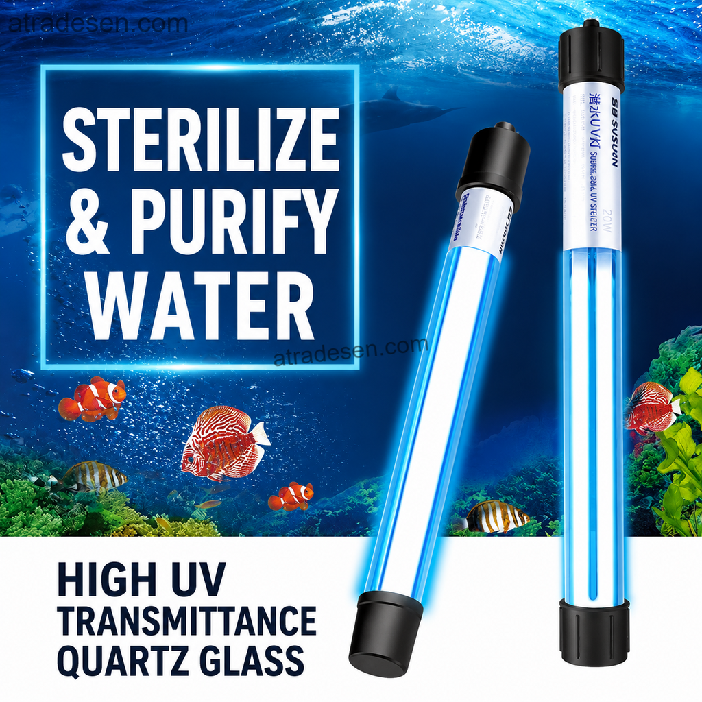 Premium Submersible Aquarium UV Sterilizer Lamp (5W-20W) | Algae Green Water Clarifier | Sump Filter Disinfection