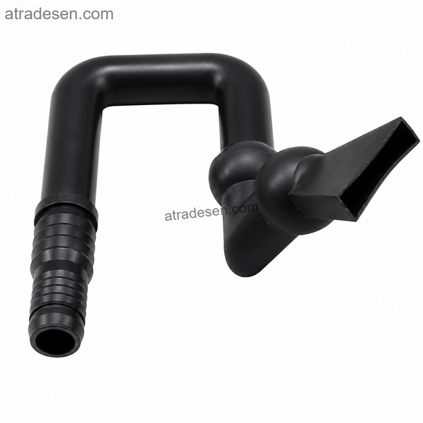 Premium U-Shape Hang-On Aquarium Return Pipe | No-Drill Over-The-Wall Duckbill Nozzle (Fits 23-28mm I.D. Hose)