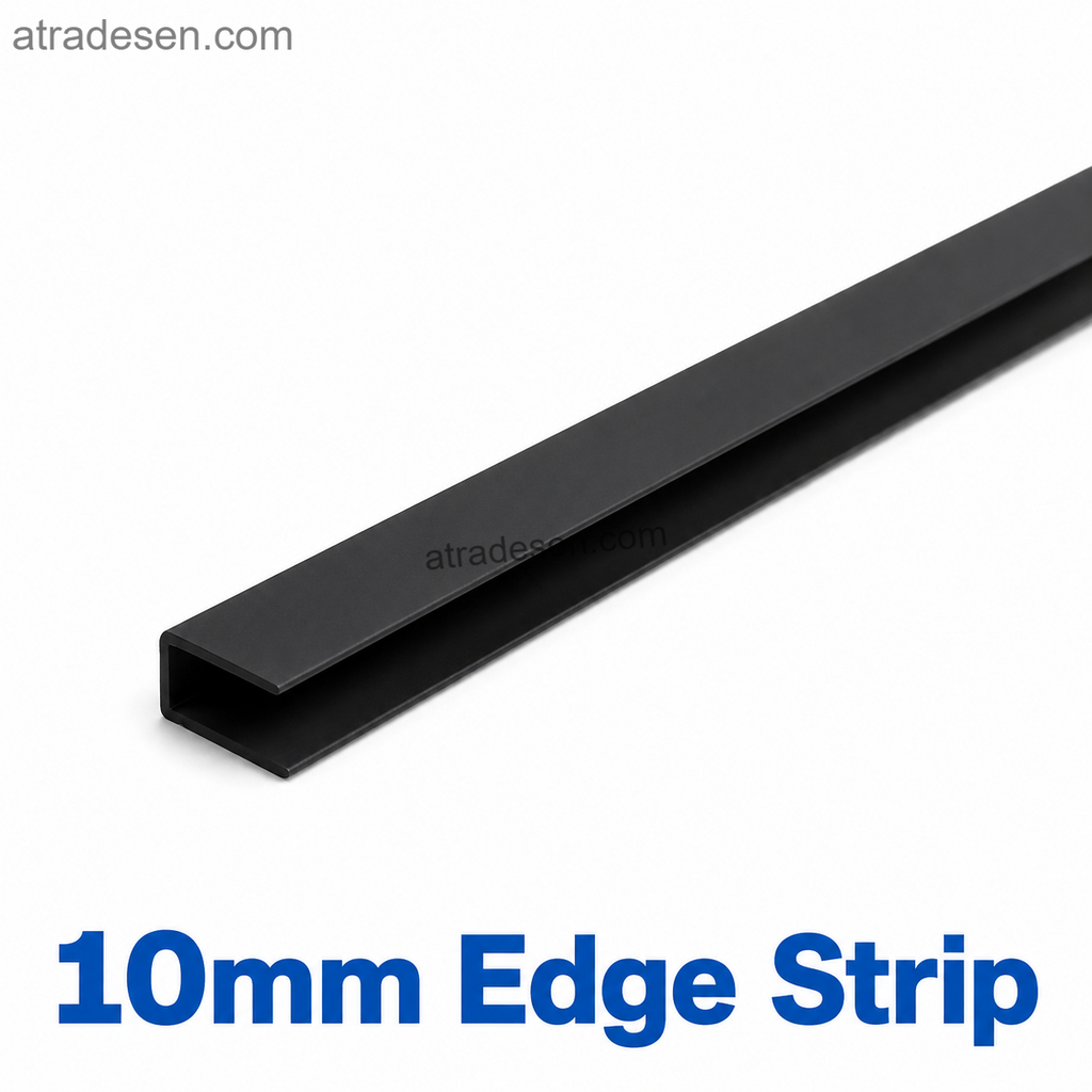 Premium U-Shaped Aquarium Glass Edge Trim (Fits 8-10mm) | Black Safety Guard Profile | DIY Tank Framing