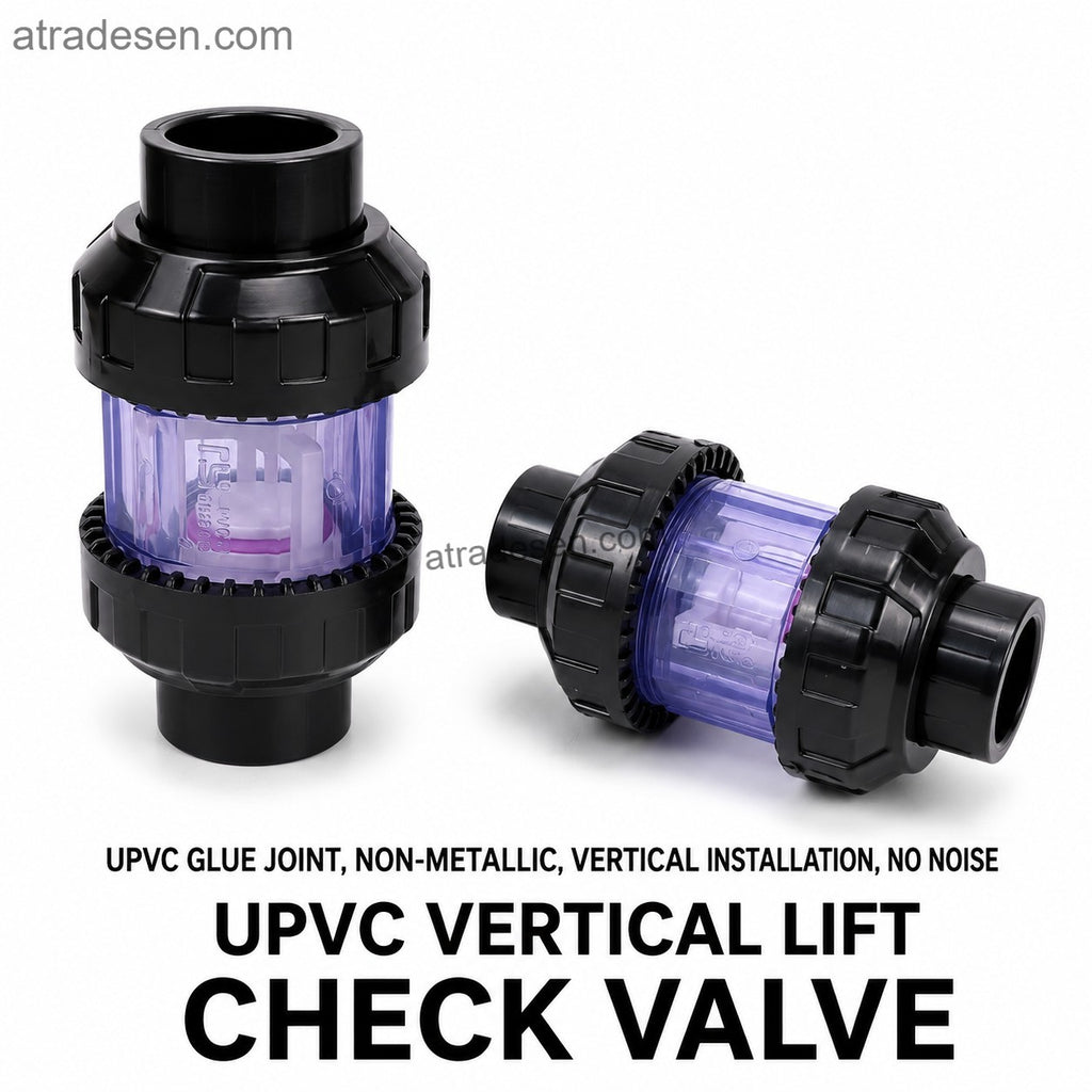 Premium UPVC Clear Lift Check Valve (20-32mm) | Silent Aquarium Anti-Siphon Non-Return Valve | True Union Plumbing