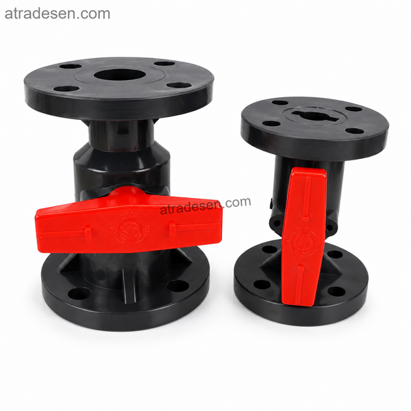 Premium UPVC Flanged One-Piece Ball Valve (20-63mm) | Heavy-Duty Aquarium Flow Control | Chemical Grade Pipe Switch