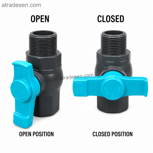 Heavy-Duty UPVC Male x Female Threaded Ball Valve (2.5