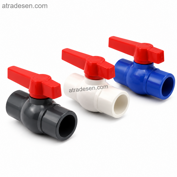 Heavy-Duty UPVC Side-Handle Ball Valve (75-110mm) | Easy-Turn Industrial Slip Valve | Chemical Resistant Flow Control