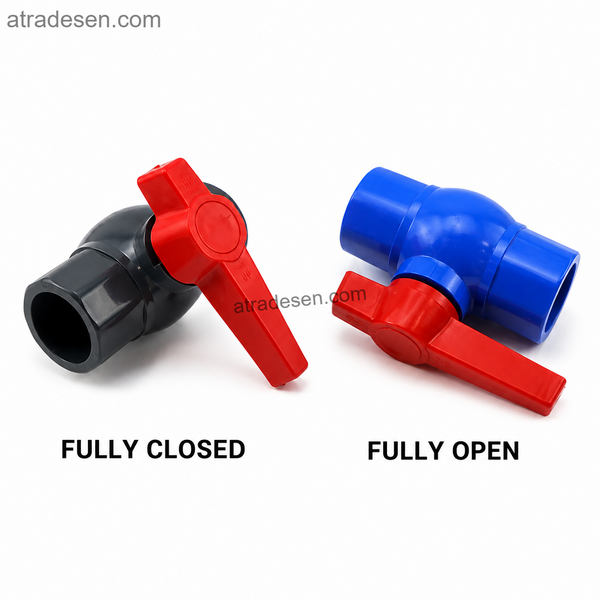 Premium UPVC Side-Handle Compact Ball Valve (20-63mm) | Easy-Turn Ergonomic Flow Control | Space-Saving Slip Joint