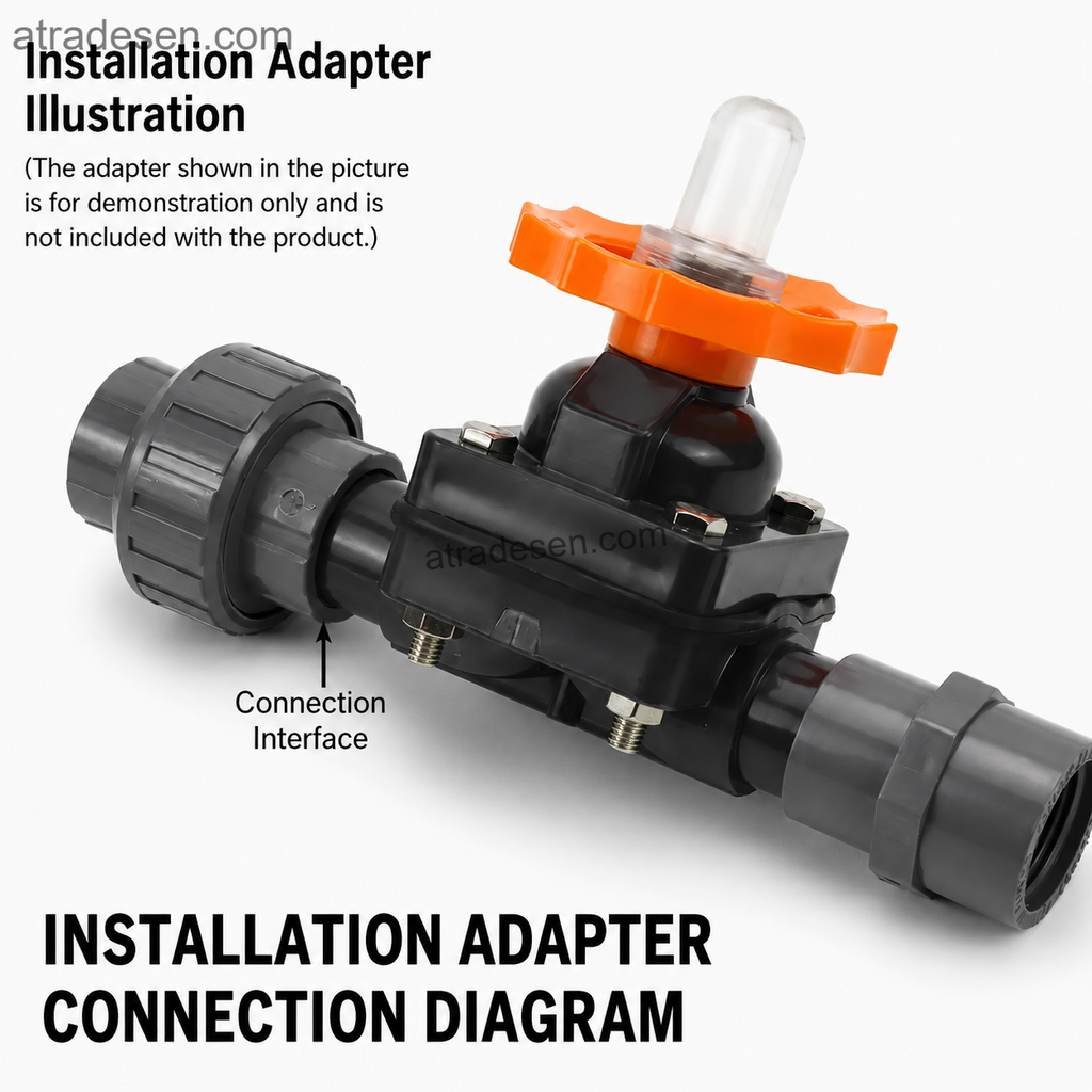 Premium UPVC Spigot Diaphragm Valve (20-63mm) | Precision Aquarium Flow Control | Male Slip-End Connector