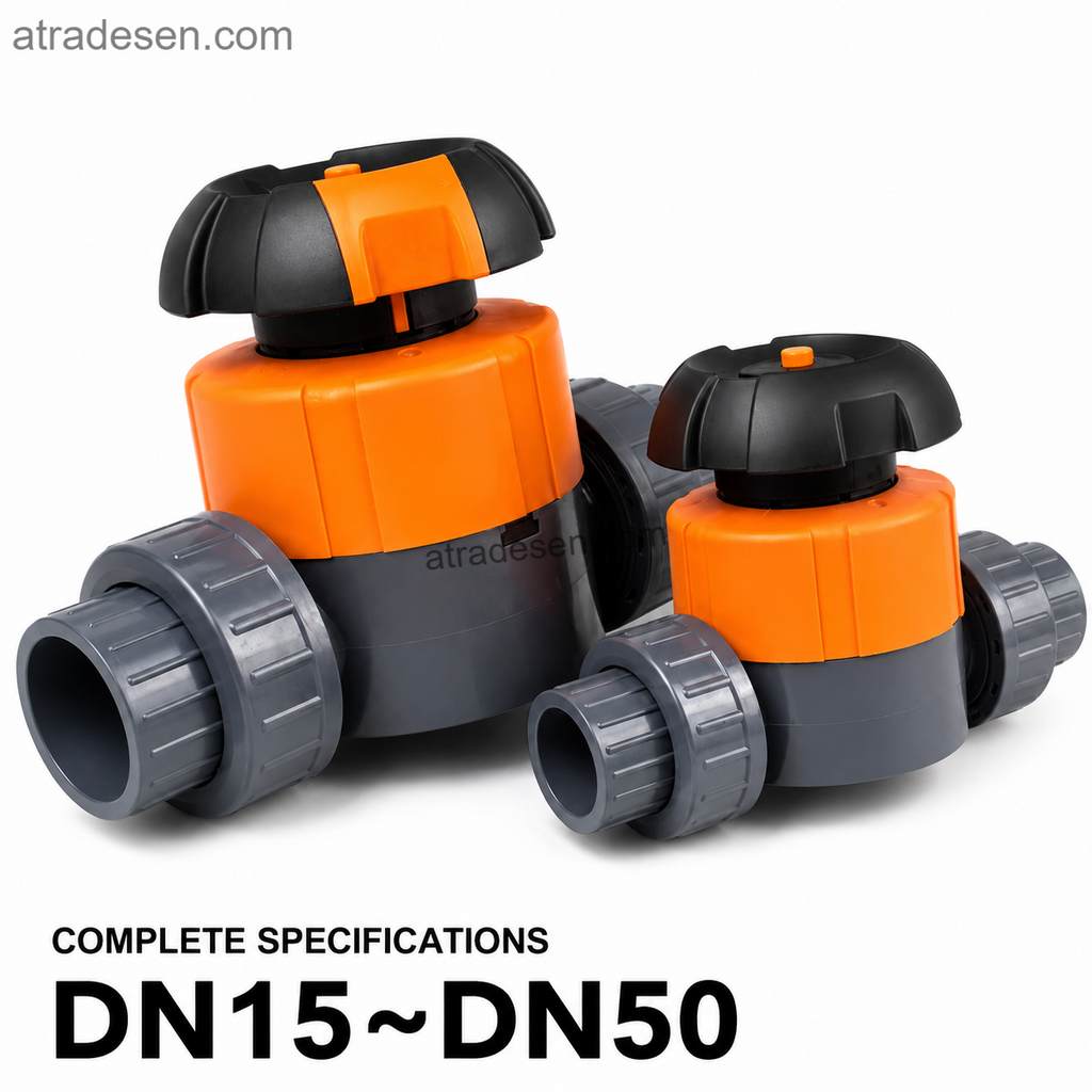 Premium UPVC True Union Diaphragm Valve (20-63mm) | Precision Flow Control | Aquarium & Industrial Fluid Isolation