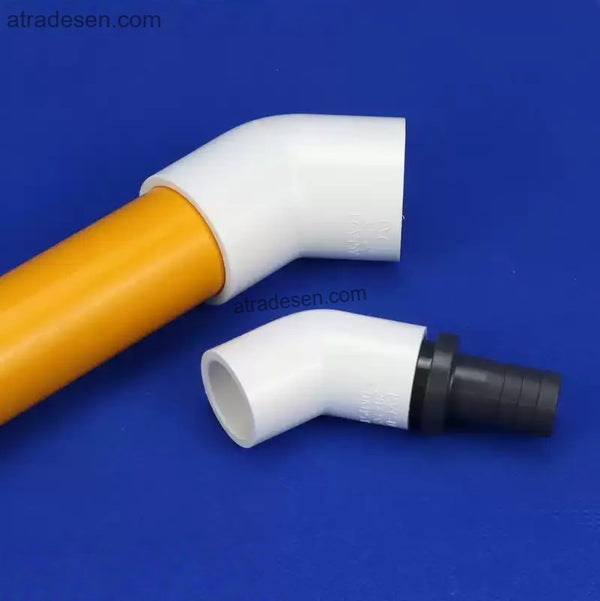 Premium White PVC 45-Degree Elbow (20mm-63mm) - Lesso Smooth Pipe Bend Fitting