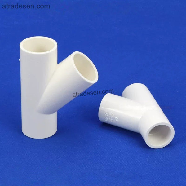 Premium White PVC 45-Degree Wye (20mm-63mm) - Lateral Pipe Tee Fitting