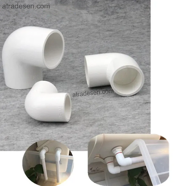 Premium White PVC 90-Degree Elbow (20mm-63mm) - Lesso Right Angle Pipe Fitting